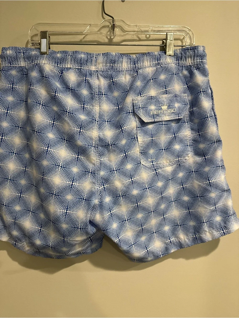 Bertigo Men's Stylish Blue Patterned Swim Shorts Size XL